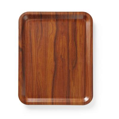 Servírovací podnos, obdélníkový, protiskluzový, laminovaný, AmerBox, Mahagon, 460x360mm | 507025